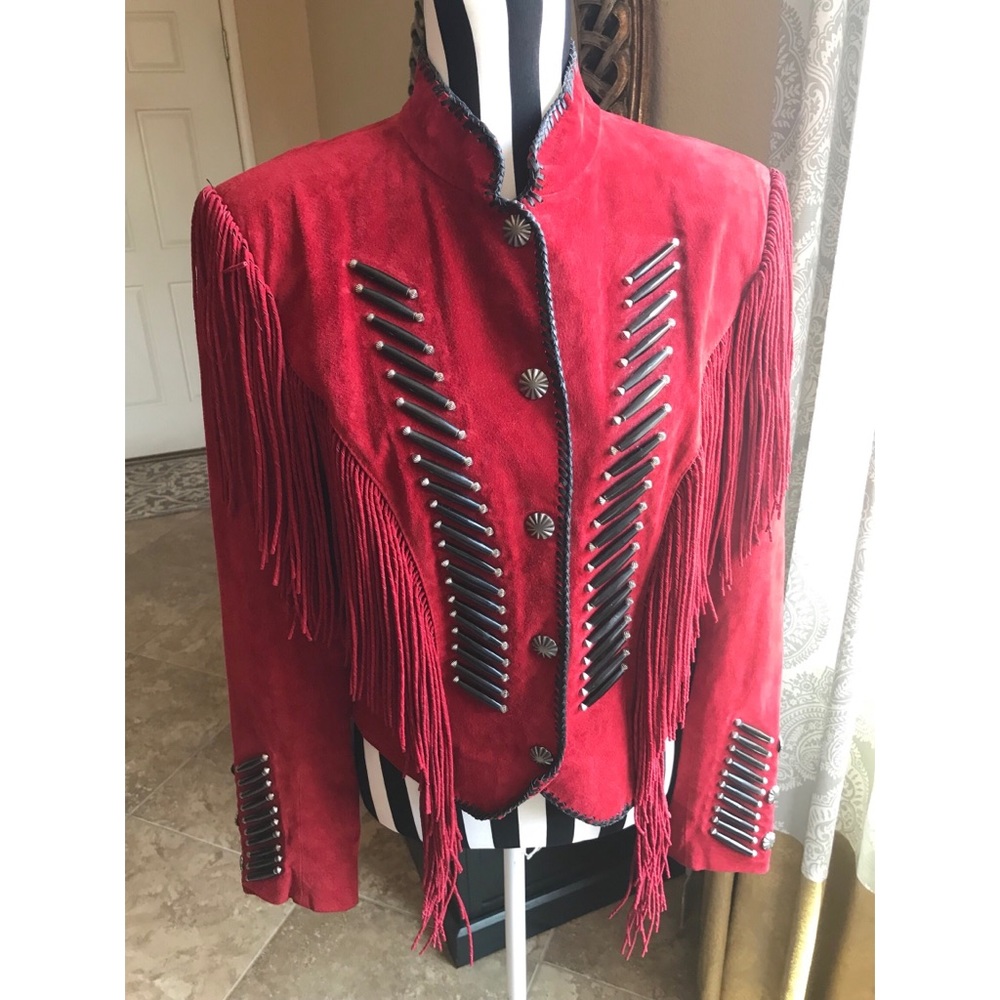 ABSOLUTELY GORGEOUS RED SUEDE CRIPPLE CREEK JACKET